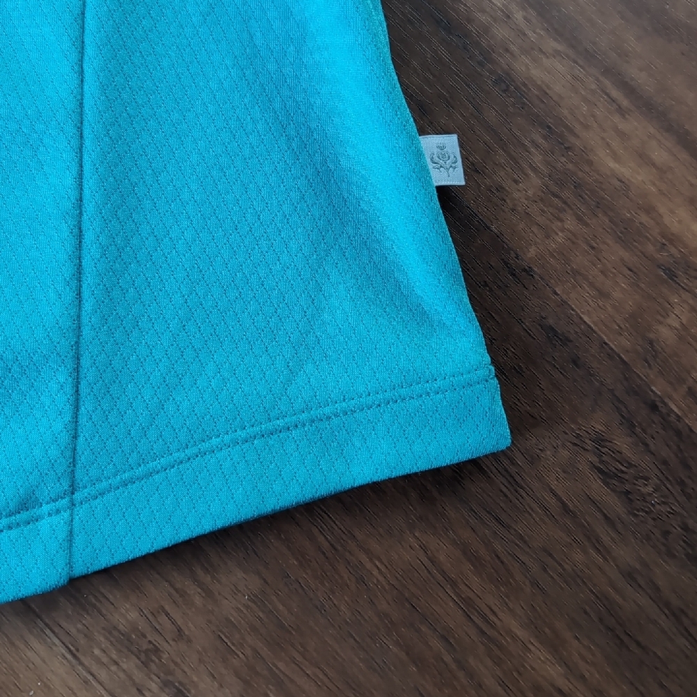Lady Hagen Teal And Hot Pink Short Sleeve Polo Tops. - Picture 2 of 5